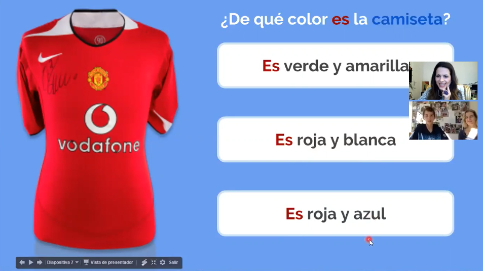Exemple de cours sur les couleurs en espagnol