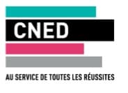 Le logo du CNED, organisme proposant des cours pour expatriés