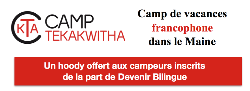1 sweatshirt offert pour une inscription à un summer camp francophone