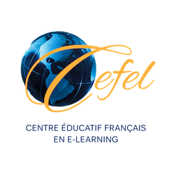 Logo du CEFEL, centre éducatif français en e-learning, proposant des cours pour suivre le CNED avec un professeur