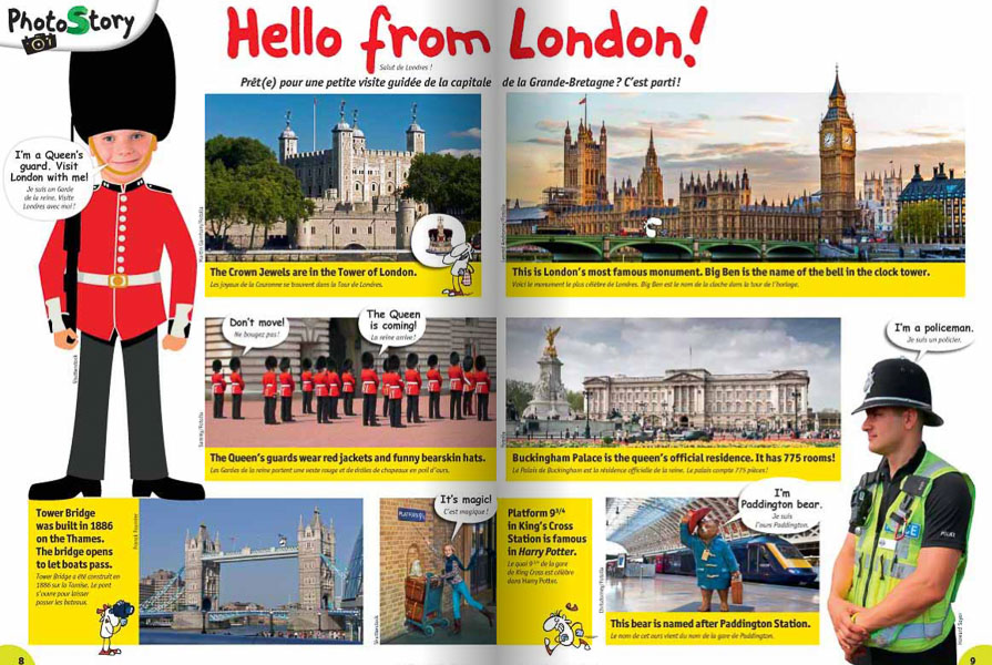 Hello from London - extrait du magazine I Love English Kids