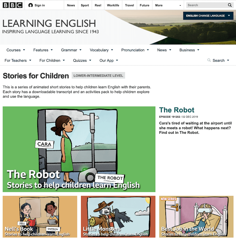 Découvrez le site de la BBC pour apprendre l'anglais aux enfants
