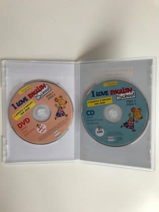 Le CD et le DVD de la mallette I Love English School