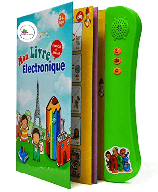 Le livre électronique anglais-français, adapté aux enfants à partir de 3 ans.