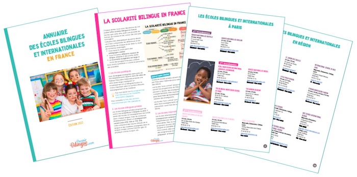 Téléchargez notre annuaire des écoles bilingues en France