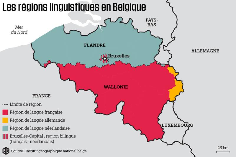 Les 3 langues officielles sont basées sur les communautés française, flamande et germanophone.