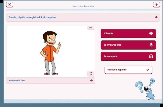 Anglais en ligne Primaire Exercice d'anglais en ligne extrait de la plateforme I Love English & Co