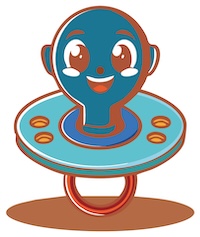 Une tête de bébé heureux illustre un enfant multilingue capable de décoder les phonèmes de plusieurs langues