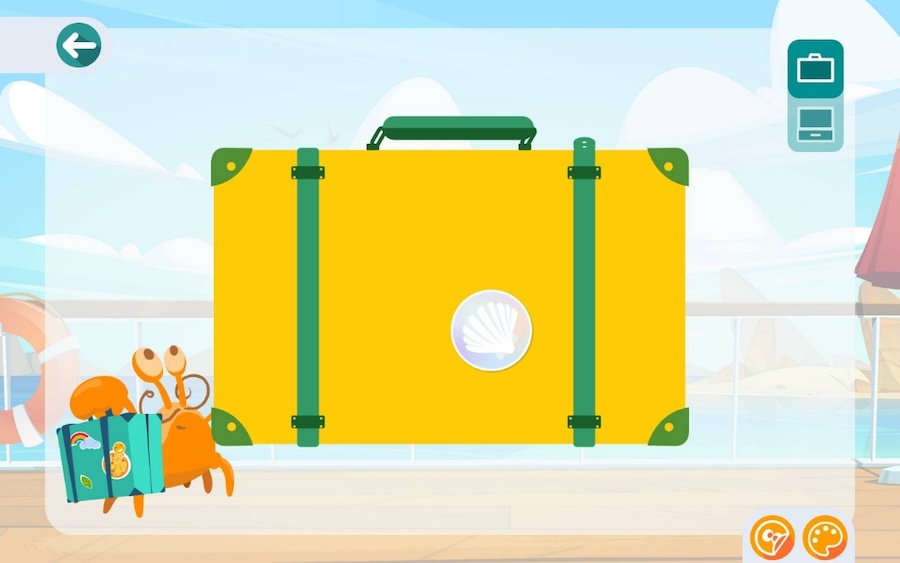 Affichage du cahier de vacances numérique dans l'app Hootop