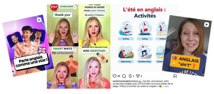 Comptes Instagram Apprentissage de l'anglais 4 extraits de notre sélection des meilleurs comptes pour apprendre l'anglais sur Instagram